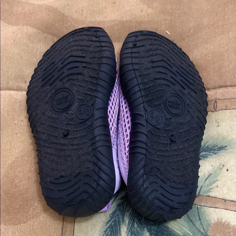 Kids Purple Mesh Slip-On Shoes